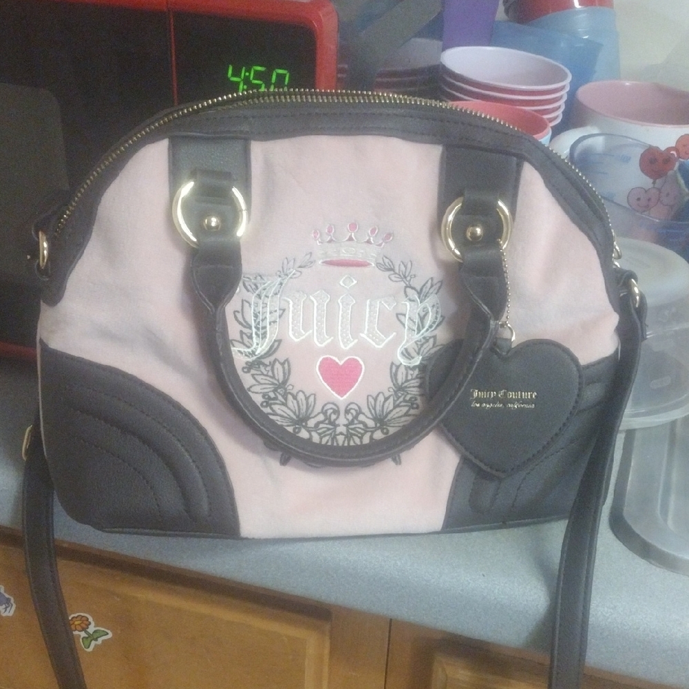 Juicy Couture Pink and Black Women's Bag